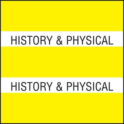 Medical Arts Press® Large Chart Divider Tabs, History & Physical, Yellow