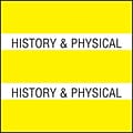 Medical Arts Press® Large Chart Divider Tabs, History & Physical, Yellow