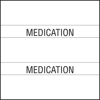 Medical Arts Press® Large Chart Divider Tabs, Medication, White