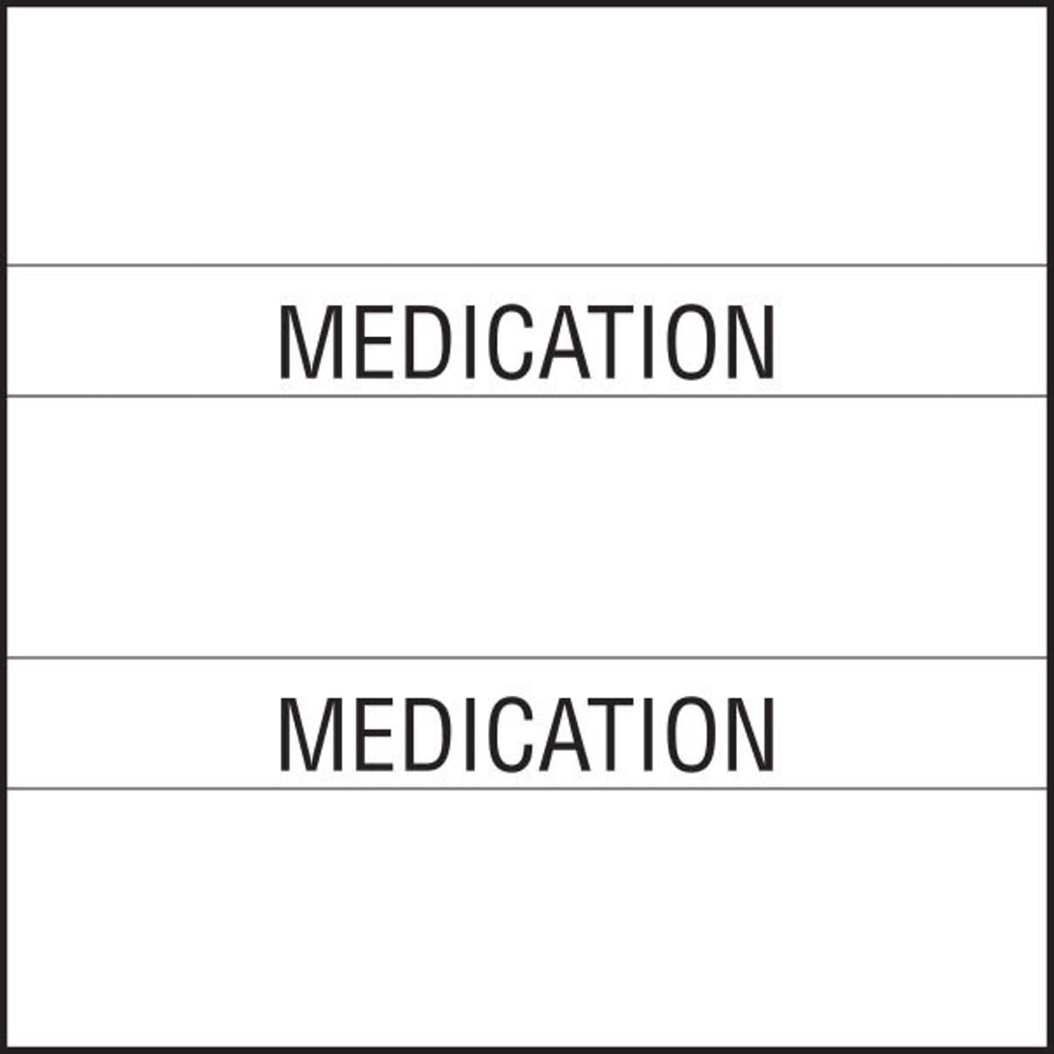 Medical Arts Press® Large Chart Divider Tabs, Medication, White