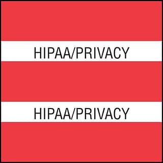 Medical Arts Press® Large Chart Divider Tabs, HIPAA/Privacy, Red
