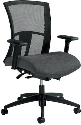 Global Vion Mesh Mid-Back Weight Sensing Synchro - Tilter Task Chair, Granite Rock (6322-8-UR20)