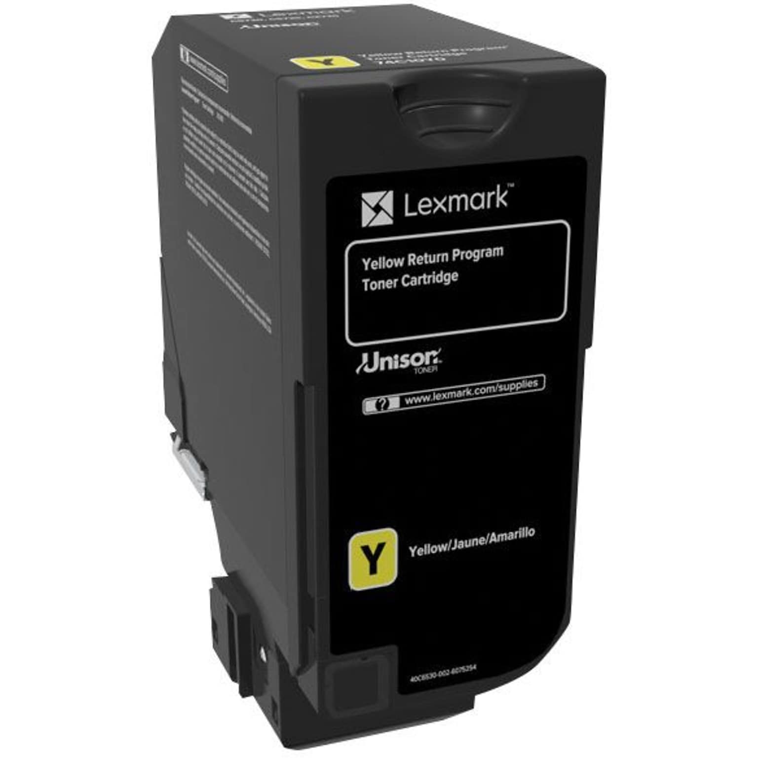 Lexmark 74 Yellow High Yield, Return Program Toner Cartridge (74C1SY0)