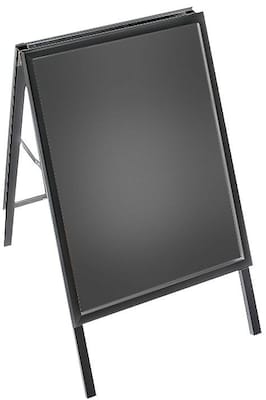 A-Board Sign in Black. Slide-In Frame Size: 22W x 28H