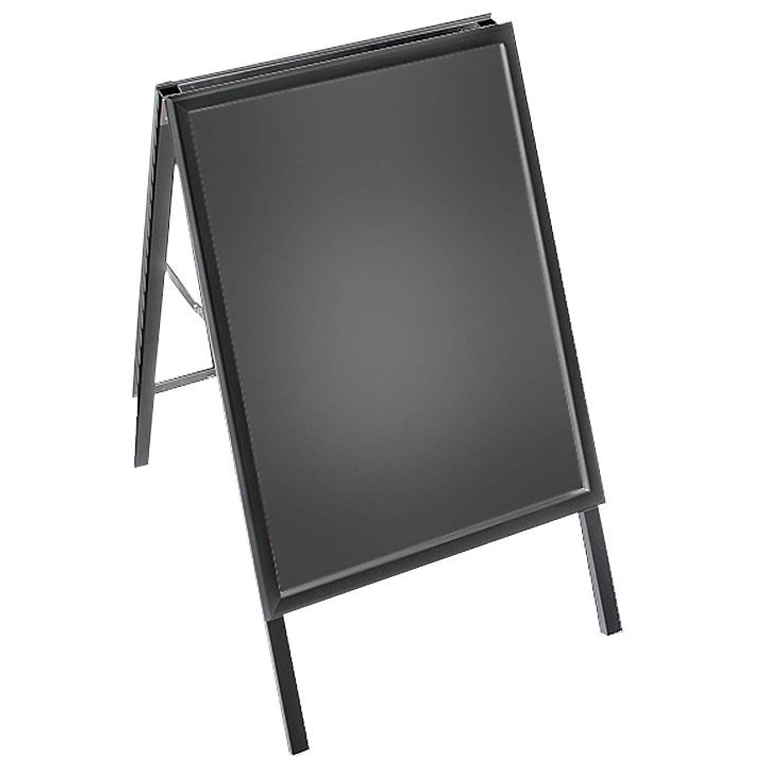 A-Board Sign in Black. Slide-In Frame Size: 22W x 28H