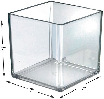 Azar Deluxe Cube Bin, Clear (556307)