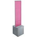 Azar Two-Sided Pegboard Floor Display on Studio Base, Panel Size: 13.5W x 44H, Pink (700729-PNK)