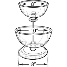 Two-Tier 8 & 10 Bowl Counter Display