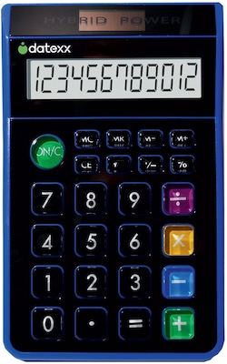 Datexx DD-612 8-Digit Desktop Calculator, Blue