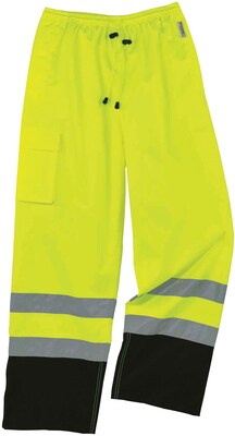 Ergodyne® GloWear 8915BK Rain Pants, Lime, 4XL