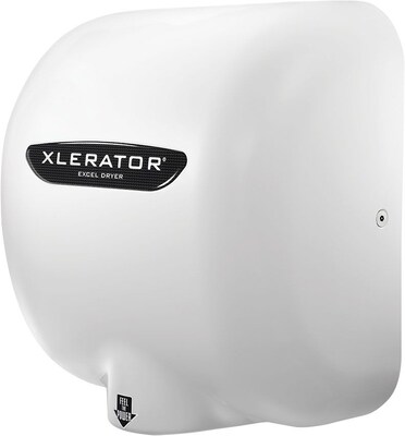 XLERATOR XL-BW 110-120V Hand Dryer with Noise Reduction Nozzle, White Thermoset Resin Cover