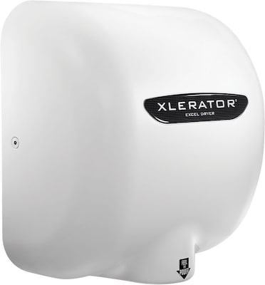 XLERATOR XL-BW 110-120V Hand Dryer with Noise Reduction Nozzle, White Thermoset Resin Cover