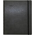 2017 Filofax® Weekly Planner, 10-7/8 x 8-1/2, Soft Cover, Black with Strap Closure (C1811401)
