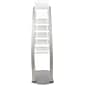 Deflecto® Contemporary Floor Display Literature Holder, 8.5" x 11", Silver Acrylic (693145)