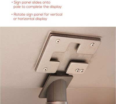 Deflect-O Document Holder, 8.5" x 11", Freestanding, Silver Steel (692045)