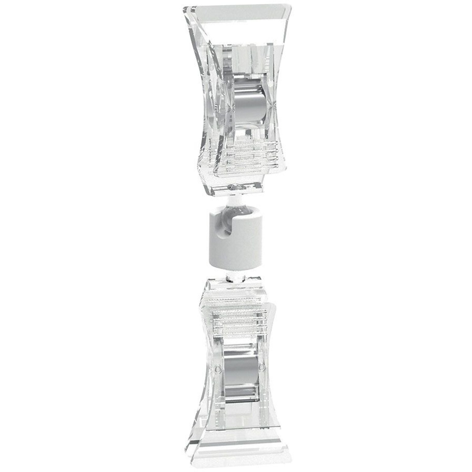 Deflect-O Versagrip Card Holder, Desktop/Wall, Clear/White Acrylic, 10/Pack (20008)