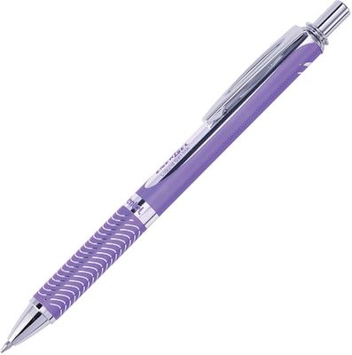 Pentel EnerGel Alloy RollerBall Retractable Gel Pen, Medium Point, Purple Ink (BL407V-V)