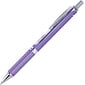 Pentel EnerGel Alloy RollerBall Retractable Gel Pen, Medium Point, Purple Ink (BL407V-V)