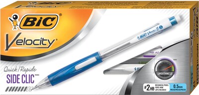 BIC Velocity® Side Clic Mechanical Pencils, Dozen