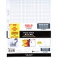 Five Star Reinforced Graph Ruled Filler Paper, 8 1/2" x 11", White, 100 Sheets/Pack (17012)