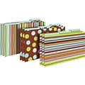 Barker Creek Ribbon by the Yard Decorative Legal-Sized File Folders, Multi-design, 3-tab, 9 per pack