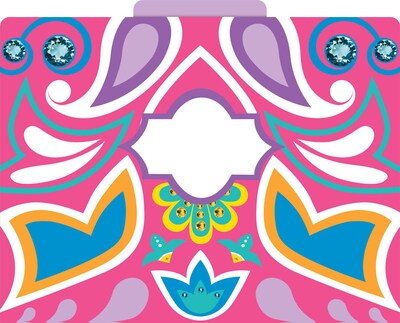 Barker Creek Bohemian Decorative Letter-Sized File Folders, Multi-Design, 3-Tab, 12 per Package/4 Designs