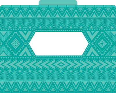 Barker Creek Bohemian Decorative Letter-Sized File Folders, Multi-Design, 3-Tab, 12 per Package/4 Designs