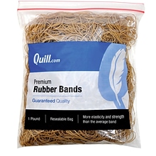 Quill Brand® Premium Rubber Band, #19, 3-1/2L x 1/16W, 1-lb Resealable Bag (790019)