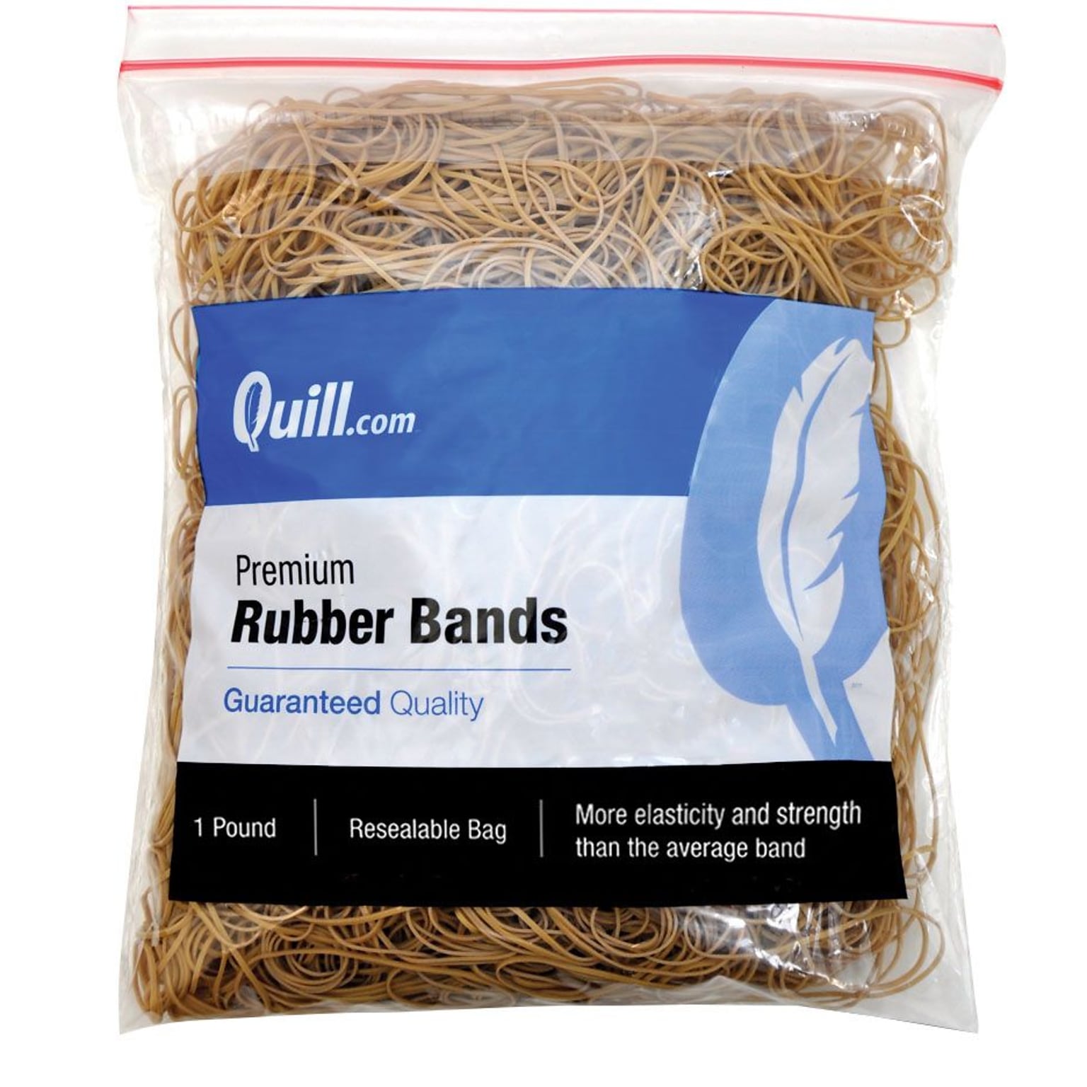 Quill Brand® Premium Rubber Band, #19, 3-1/2L x 1/16W, 1-lb Resealable Bag (790019)