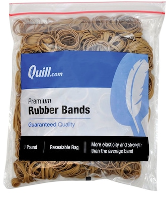 Quill Brand® Premium Rubber Band, #30, 2L x 1/8W, 1 lb Resealable Bag (790030)