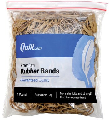 Quill Brand® Premium Rubber Band, #31, 2-1/2Lx1/8W, 1-lb Resealable Bag (790031)