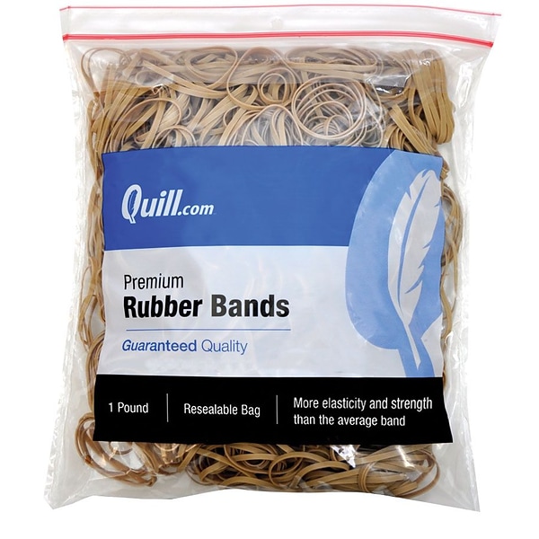Quill Brand® Premium Rubber Band, #31, 2-1/2Lx1/8W, 1-lb Resealable Bag (790031)