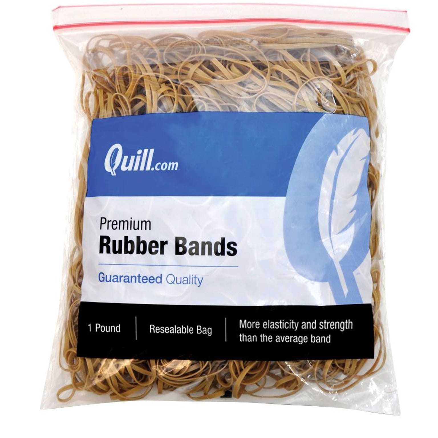 Quill Brand® Premium Rubber Band, #32, 3L x 1/8W, 1 lb Resealable Bag (790032)