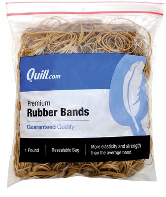 Quill Brand® Premium Rubber Band, #54, Assorted Sizes, 1 lb Resealable Bag (790054)