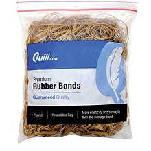 Quill Brand® Premium Rubber Band, #54, Assorted Sizes, 1 lb Resealable Bag (790054)