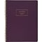 Cambridge® Fashion Twinwire Business Notebook, 80 Sheets, 9-1/2 x 7-1/4, Purple (49556)