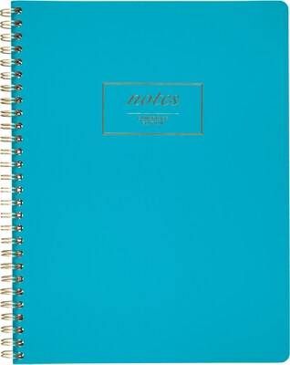 Cambridge® Fashion Twinwire Business Notebook, 80 Sheets, 9-1/2 x 7-1/4, Teal