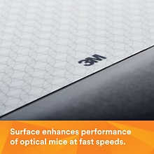 3M Mouse Pad with Gel Wrist Rest, Optical Mouse Performance, Battery Saving Design, Gel Comfort, Bla