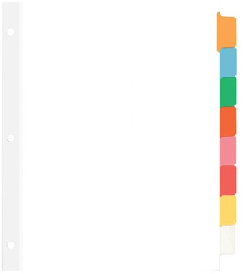 Quill Brand® Mak-UR-Own Write-On Big Tab Indexes- Dividers; 8-Tab, Assorted