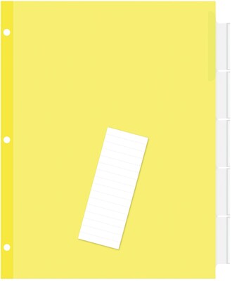 Quill Brand® Extra-Wide Indexes- Dividers; Clear; 5-Tabs/Set