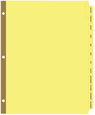 Quill® Jan-Dec Index; Mylar-Reinforced Tabs; Buff Stock