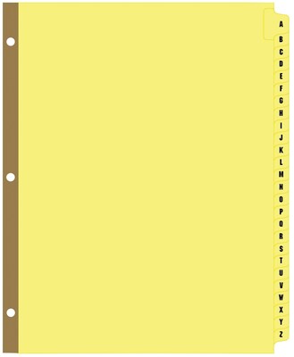 Quill® A-Z Index; Mylar-Reinforced Tabs; Buff Stock