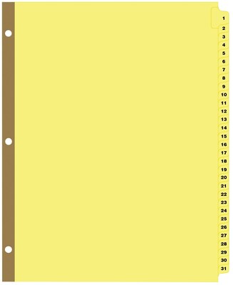 Quill® 1-31 Index; Mylar-Reinforced Tabs; Buff Stock