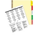 Quill Brand® Big Tab Indexes - Dividers for Laser and Inkjet Printers; 5-Tab, Buff, Assorted Tabs