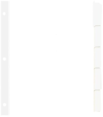 Quill Brand® Make-UR-Own Write-On Big Tab Indexes - Dividers; 5-Tab, White