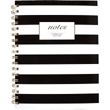 Cambridge 1-Subject Professional Notebooks, 7 x 9.5, Wide Ruled, 80 Sheets, Black (59012)