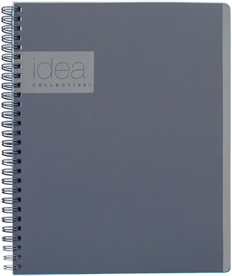 Oxford Idea Collective Professional Notebook, 9 1/2 x 6 5/8, College Ruled, 80 Sheets, Gray (57013IC)