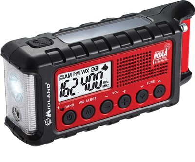 E+ Ready Emergency Dynamo Crank Radio with AM/FM Weather Alert with 2600mAH battery with PDQ