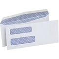 Quill Brand Gummed Security Tinted #8 Double Window Envelope, 3 5/8 x 8 5/8, White, 500/Box (69741