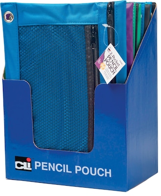 CLI Carrying Case Pouch for Pencils, Assorted, 24/Carton (LEO7635OST)